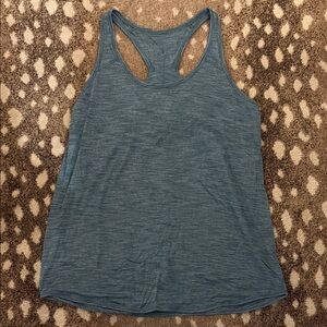 Blue Green Sleeveless Tank Top with Racerback